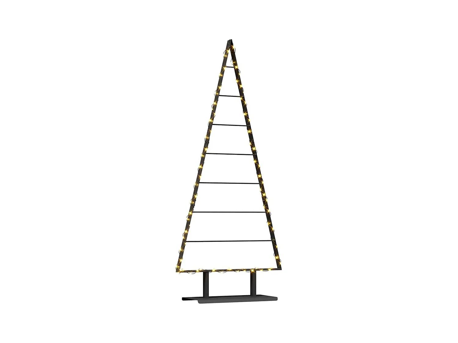 Metalen kerstboom met standaard Zwart 150 cm Staal