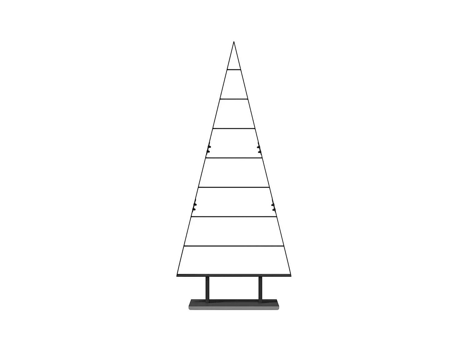 Metalen kerstboom met standaard Zwart 150 cm Staal