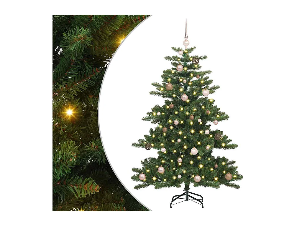 Kunstmatige Hinged Kerstboom met 150 LED 150 cm PVC