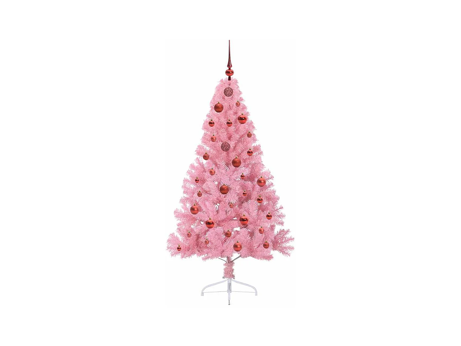 Sapin de Noël artificiel pré-éclairé Rose 150 cm PVC