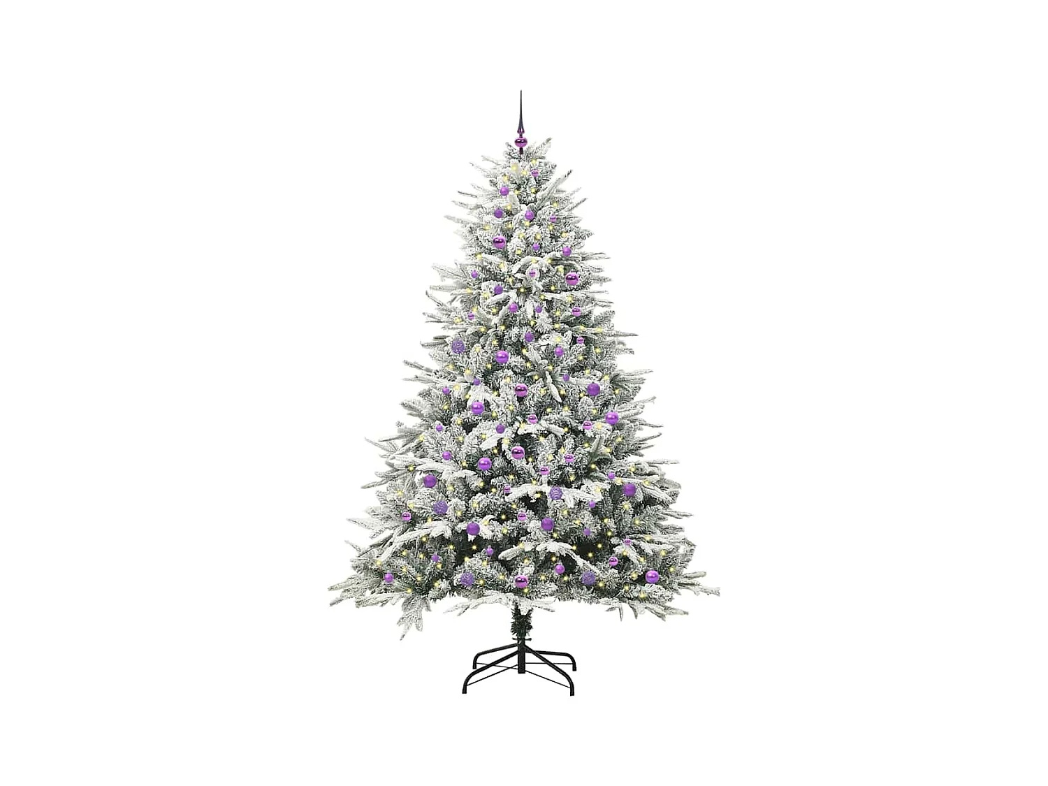 Sapin de Noël artificiel pré-éclairé avec set de boules Vert