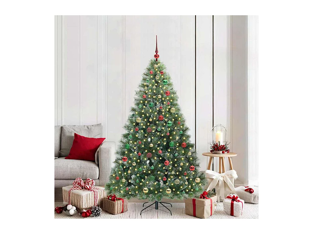 Árbol de Navidad artificial con 300 LED Verde 180 cm PE y PVC