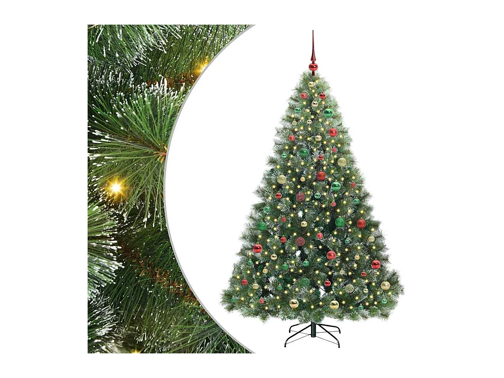 Árbol de Navidad artificial con 300 LED Verde 180 cm PE y PVC