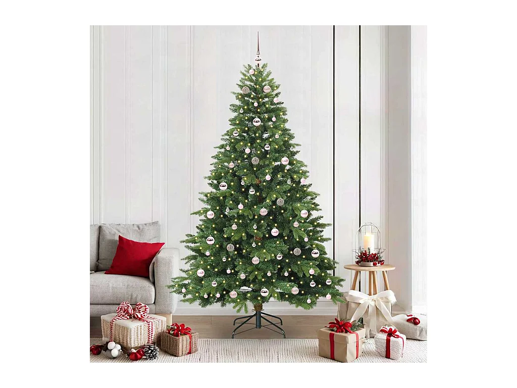 Árbol de Navidad artificial con 300 LED Verde 210 cm PE y PVC