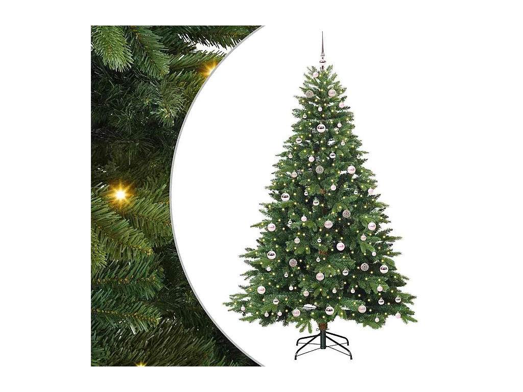 Árbol de Navidad artificial con 300 LED Verde 210 cm PE y PVC