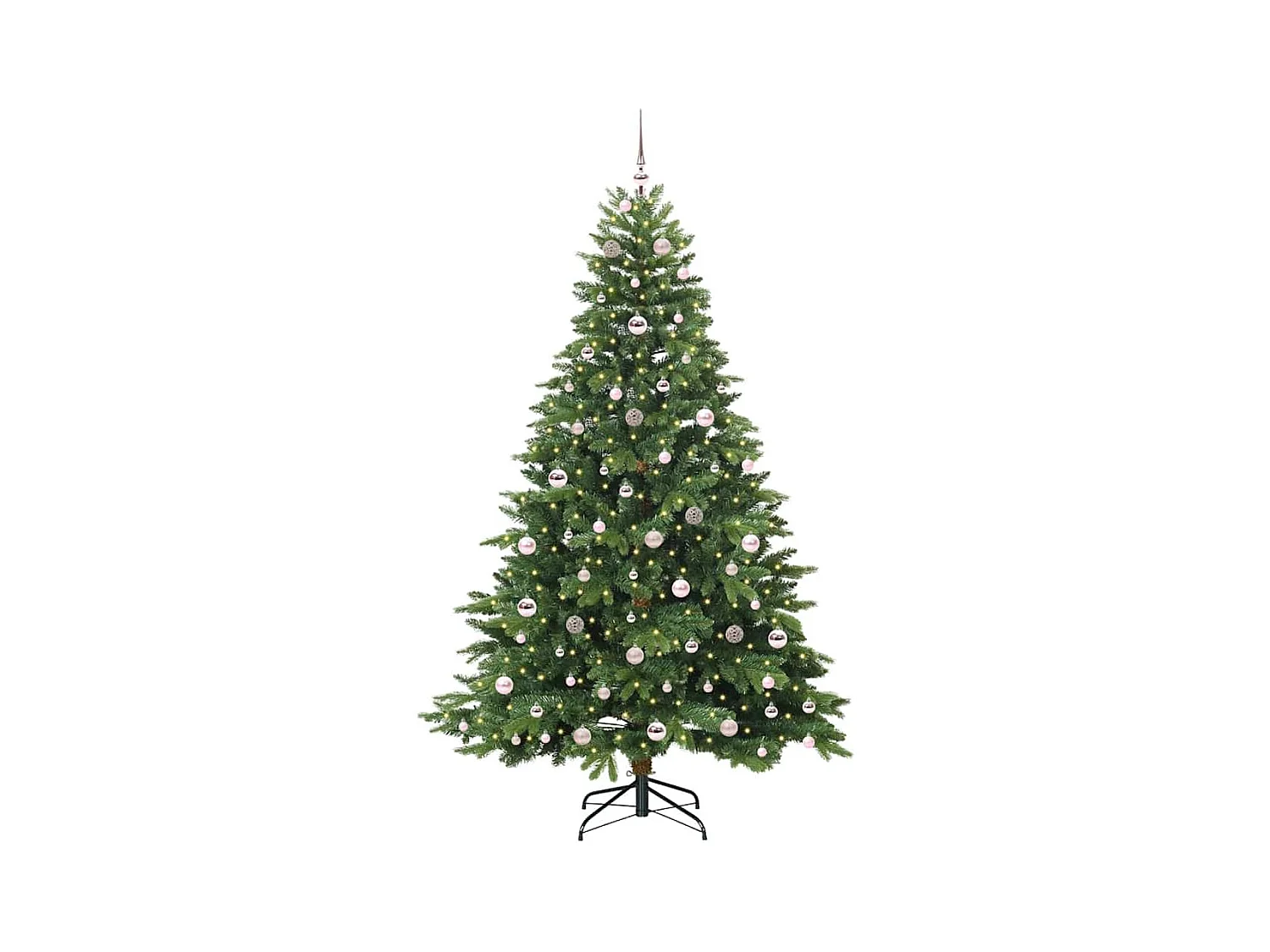 Árbol de Navidad artificial con 300 LED Verde 210 cm PE y PVC