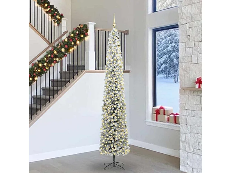 Árbol de Navidad artificial Verde 270 cm PVC, Acero y Plástico
