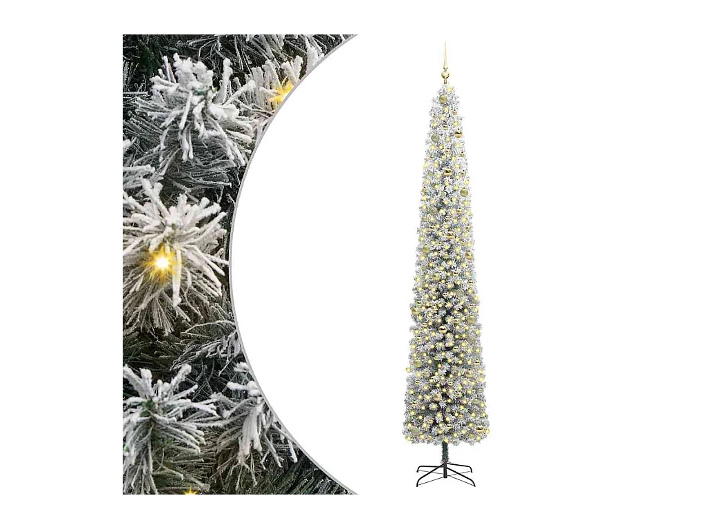 Árbol de Navidad artificial Verde 270 cm PVC, Acero y Plástico