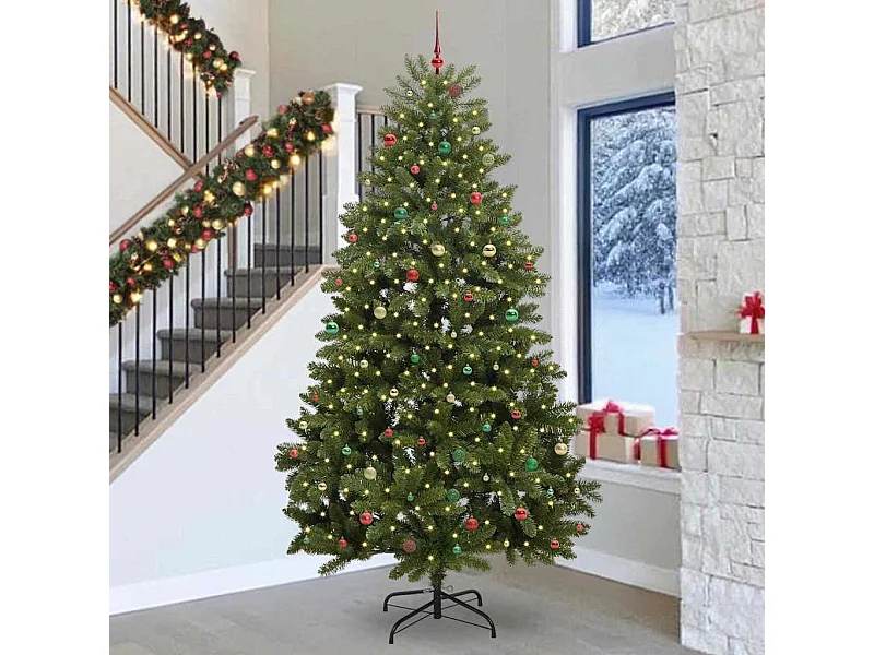 Sapin de Noël artificiel Vert 300 cm PVC et métal