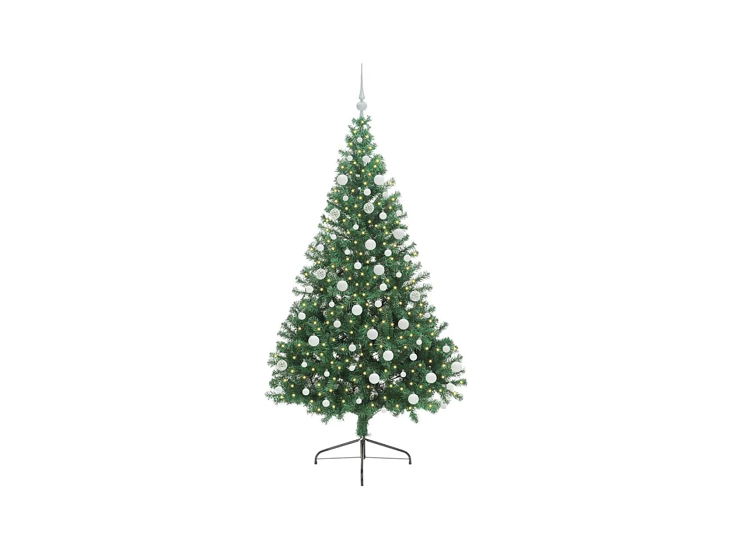Sapin de Noël artificiel pré-éclairé Vert 180 cm PVC