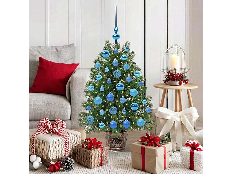 Sapin de Noël artificiel avec 150 LED Vert 95 cm PE et PVC