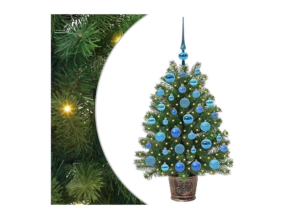 Sapin de Noël artificiel avec 150 LED Vert 95 cm PE et PVC