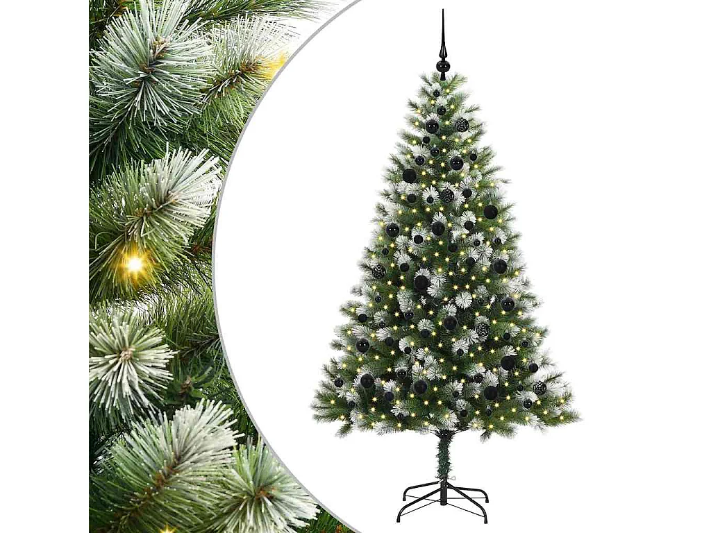 Sapin de Noël artificiel à charnière avec neige en flocons