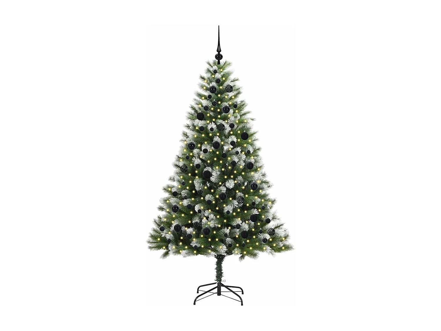 Sapin de Noël artificiel à charnière avec neige en flocons