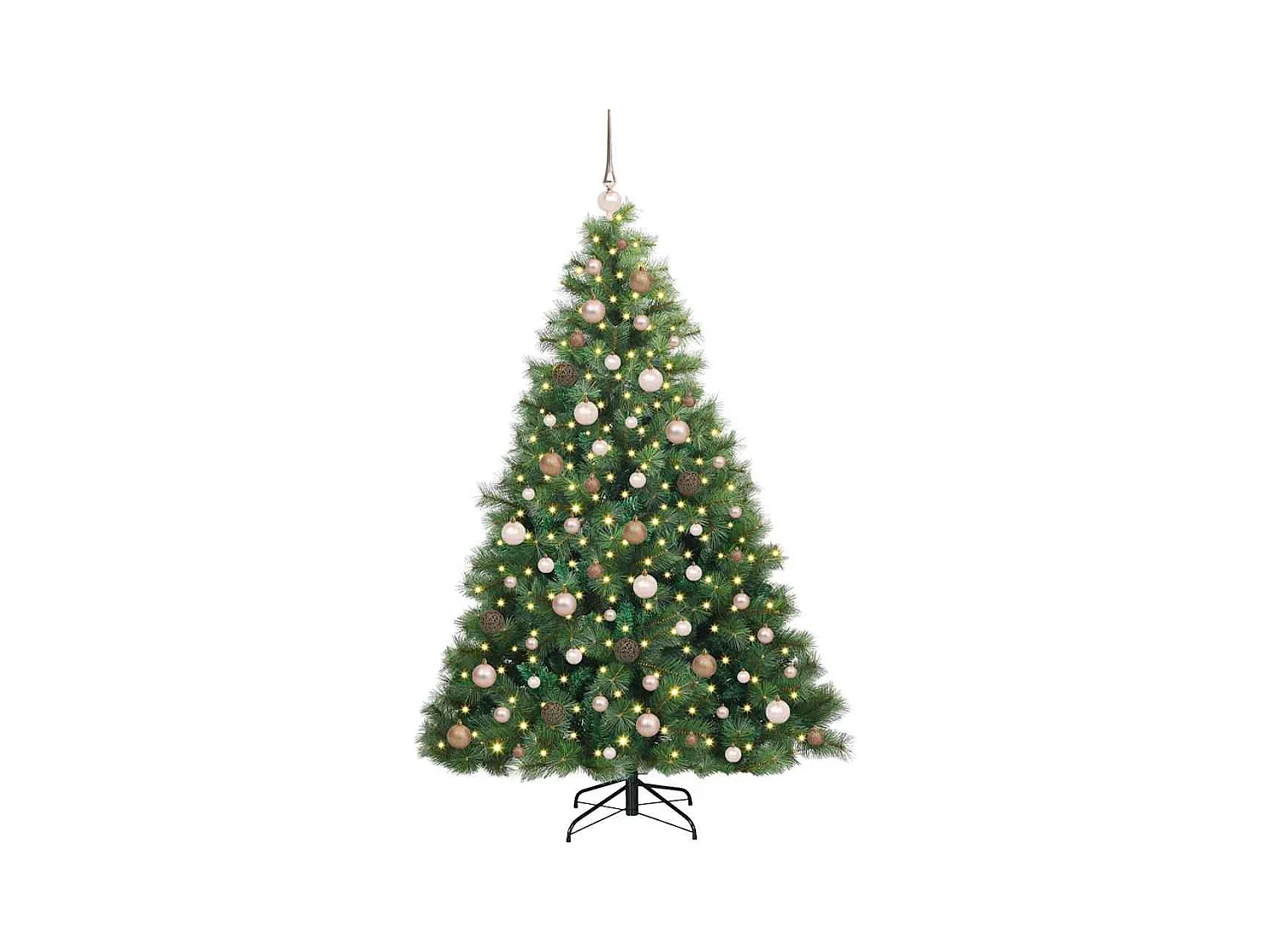 Kunstkerstboom met 300 LED met standaard Groen 180 cm PE en PVC