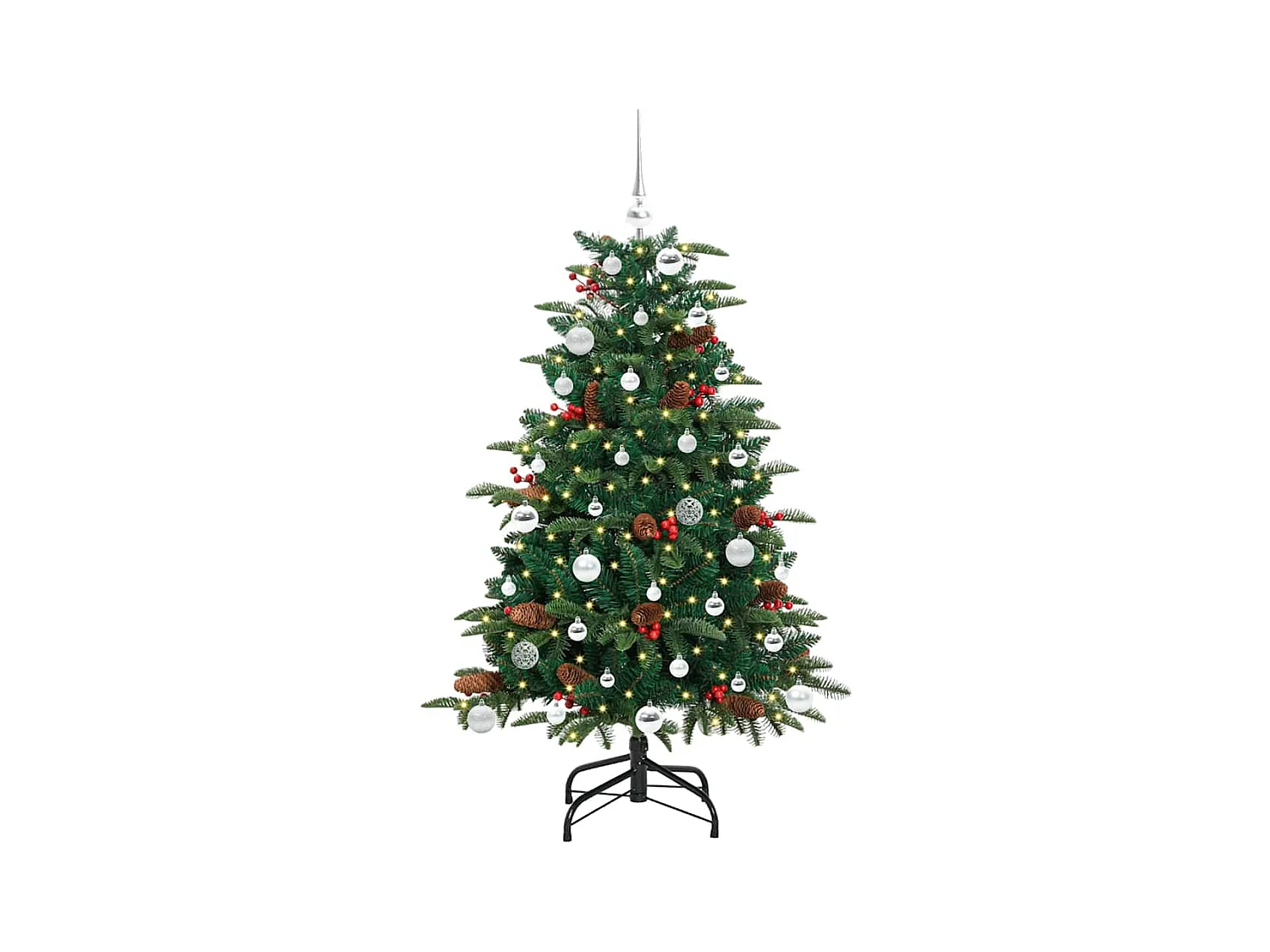 Sapin de Noël artificiel Vert 150 cm PVC, métal et plastique