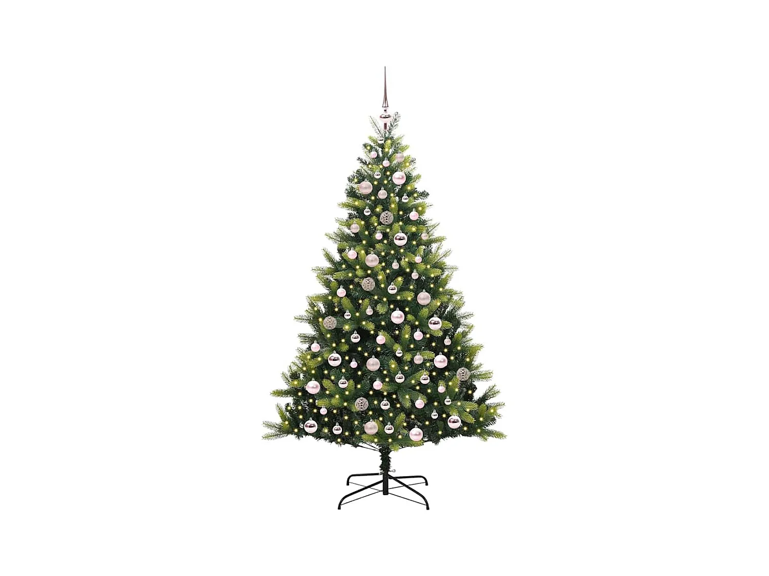 Árbol de Navidad Artificial con Bisagras 300 LEDs Verde 180 cm