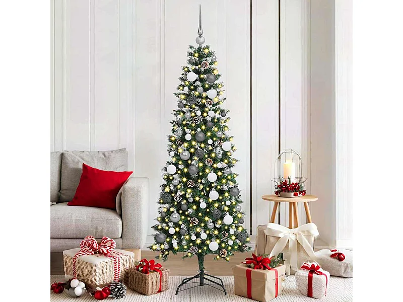 Sapin de Noël artificiel avec 300 LED Vert 76 x 76 x 180 cm