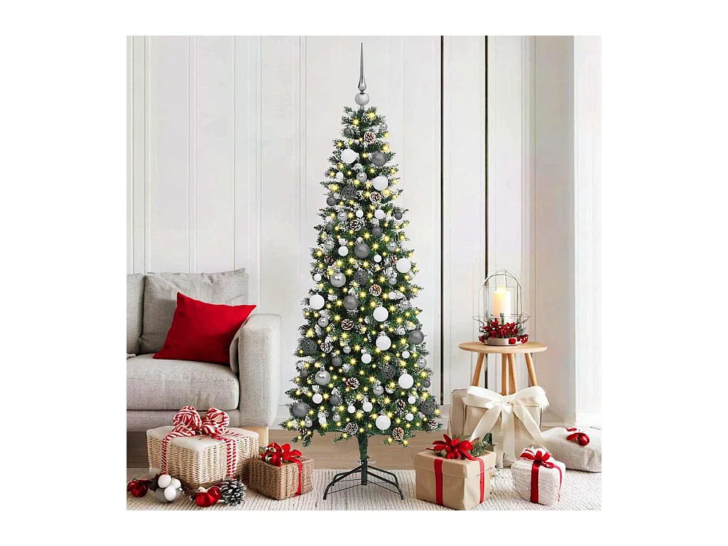 Sapin de Noël artificiel avec 300 LED Vert 76 x 76 x 180 cm