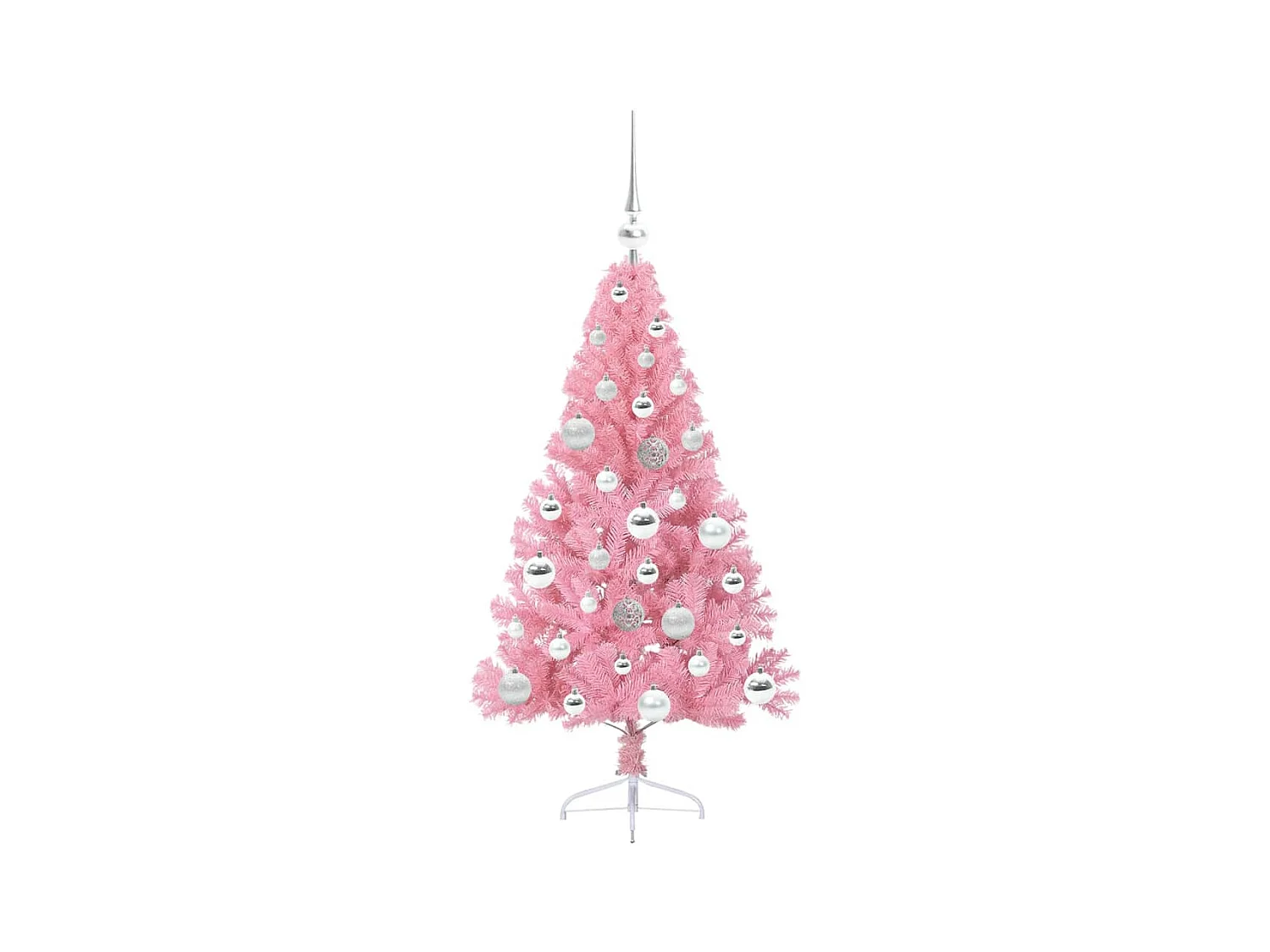 Árvore de Natal Artificial Pré-iluminada Rosa 120 cm PVC