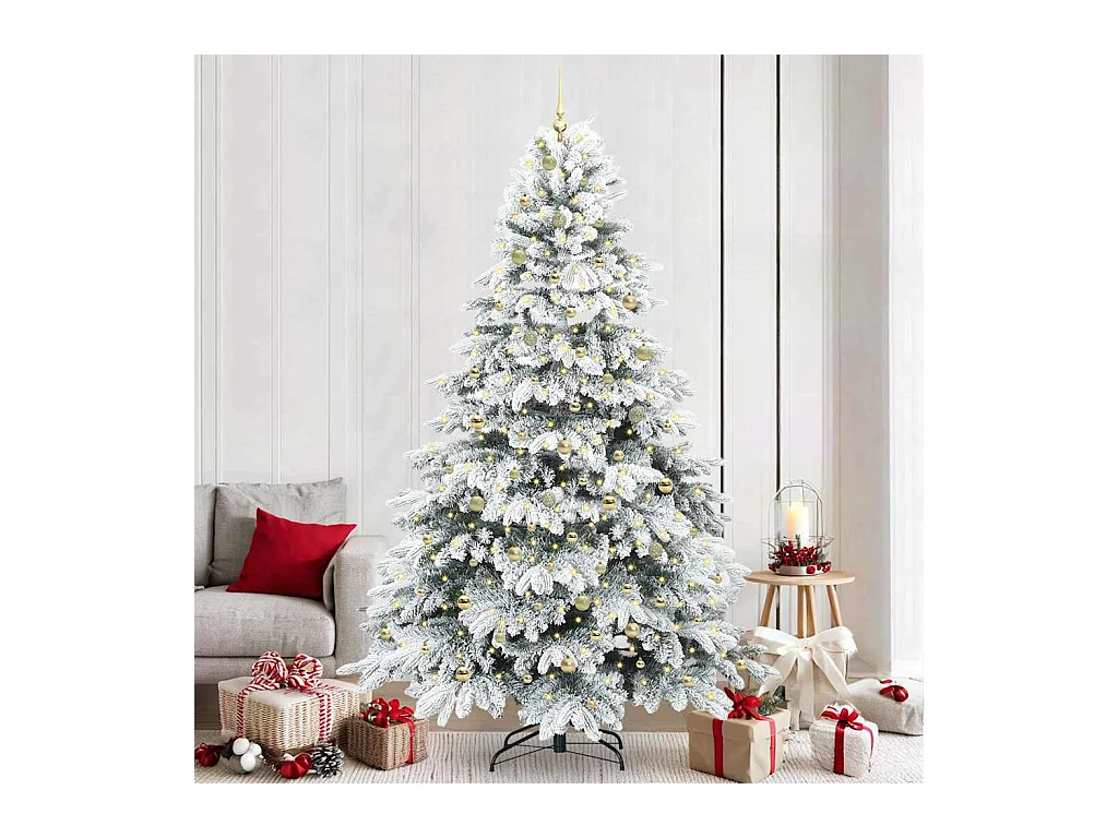 Sapin de Noël artificiel avec 300 LED Vert 240 cm PE et PVC