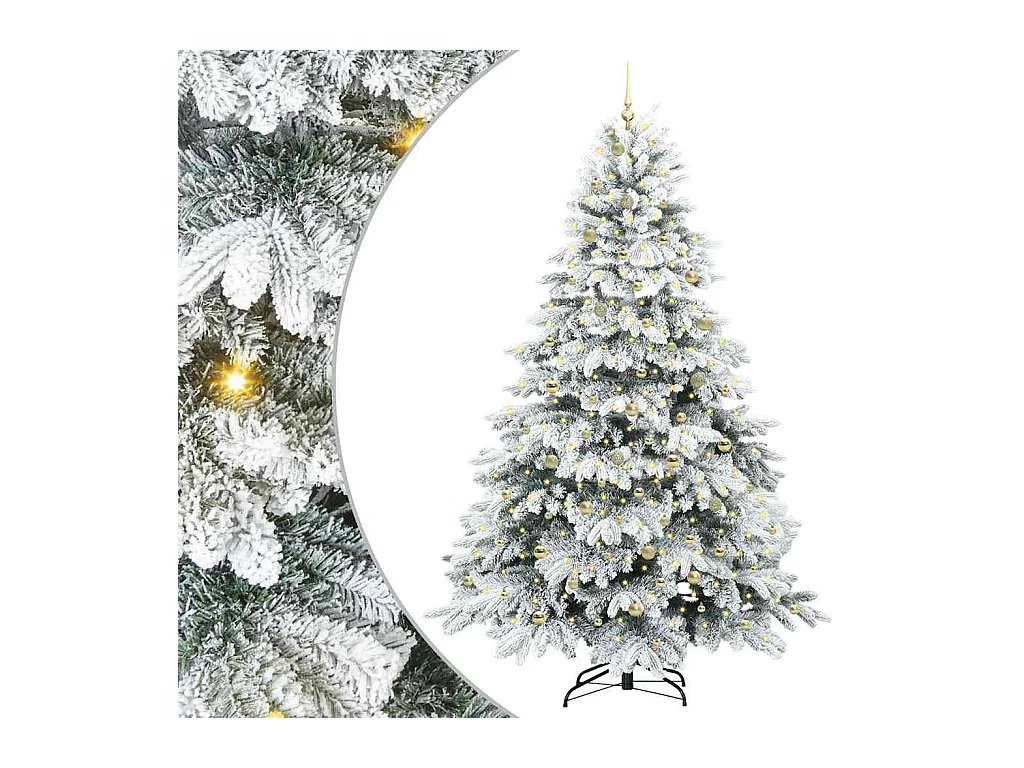 Sapin de Noël artificiel avec 300 LED Vert 240 cm PE et PVC