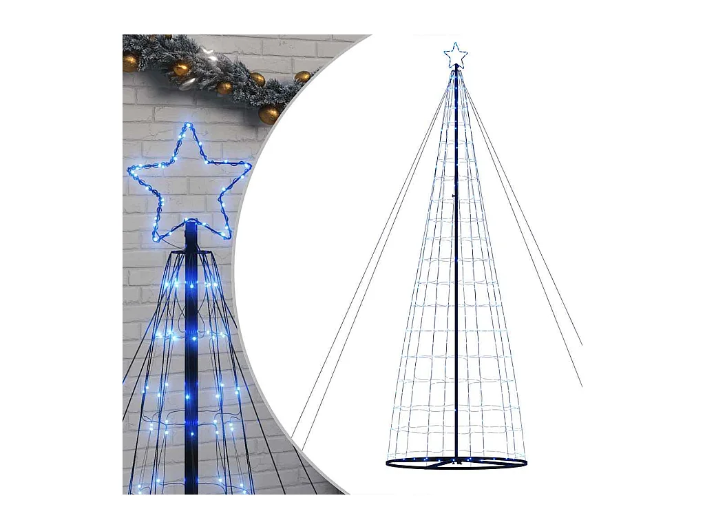 Árbol de Navidad LED 1534 LEDs azul 503 cm