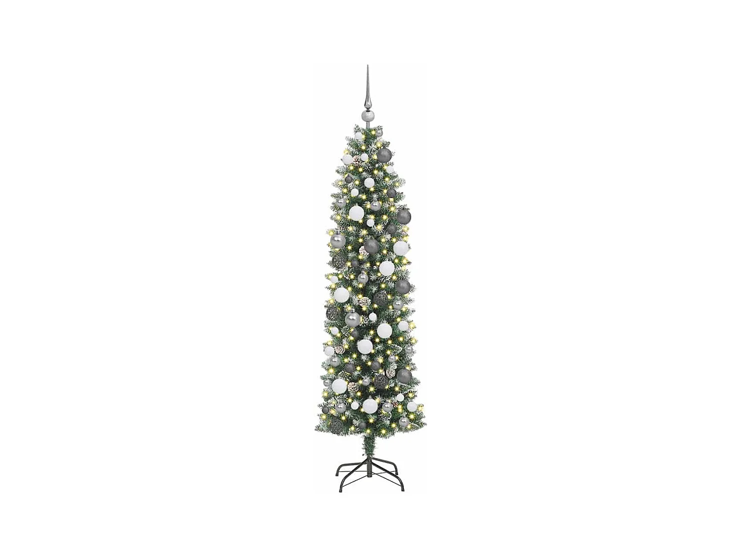 Arbre de Noël artificiel slim avec 300 LED Vert 180 cm