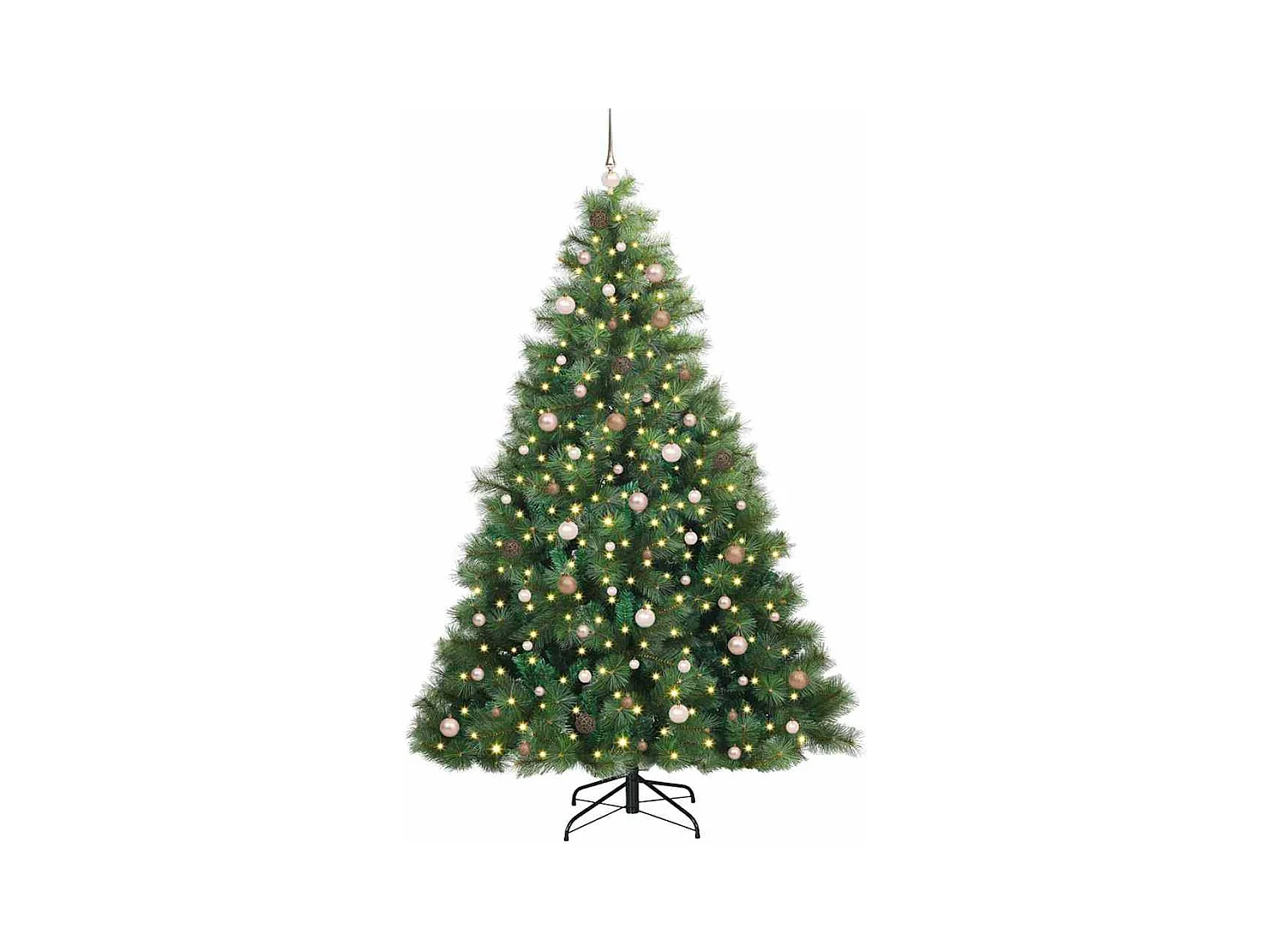 Kunstkerstboom met 300 LED met standaard Groen 240 cm PE en PVC