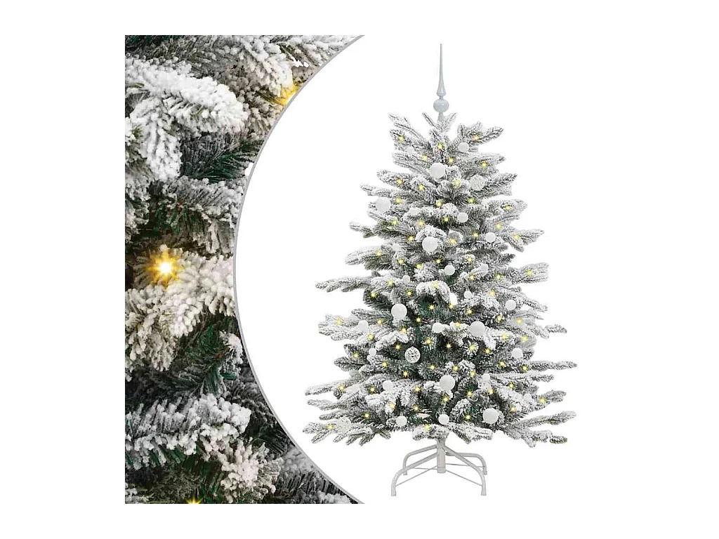 Sapin de Noël Artificiel à Branches Articulées Blanc 150 cm
