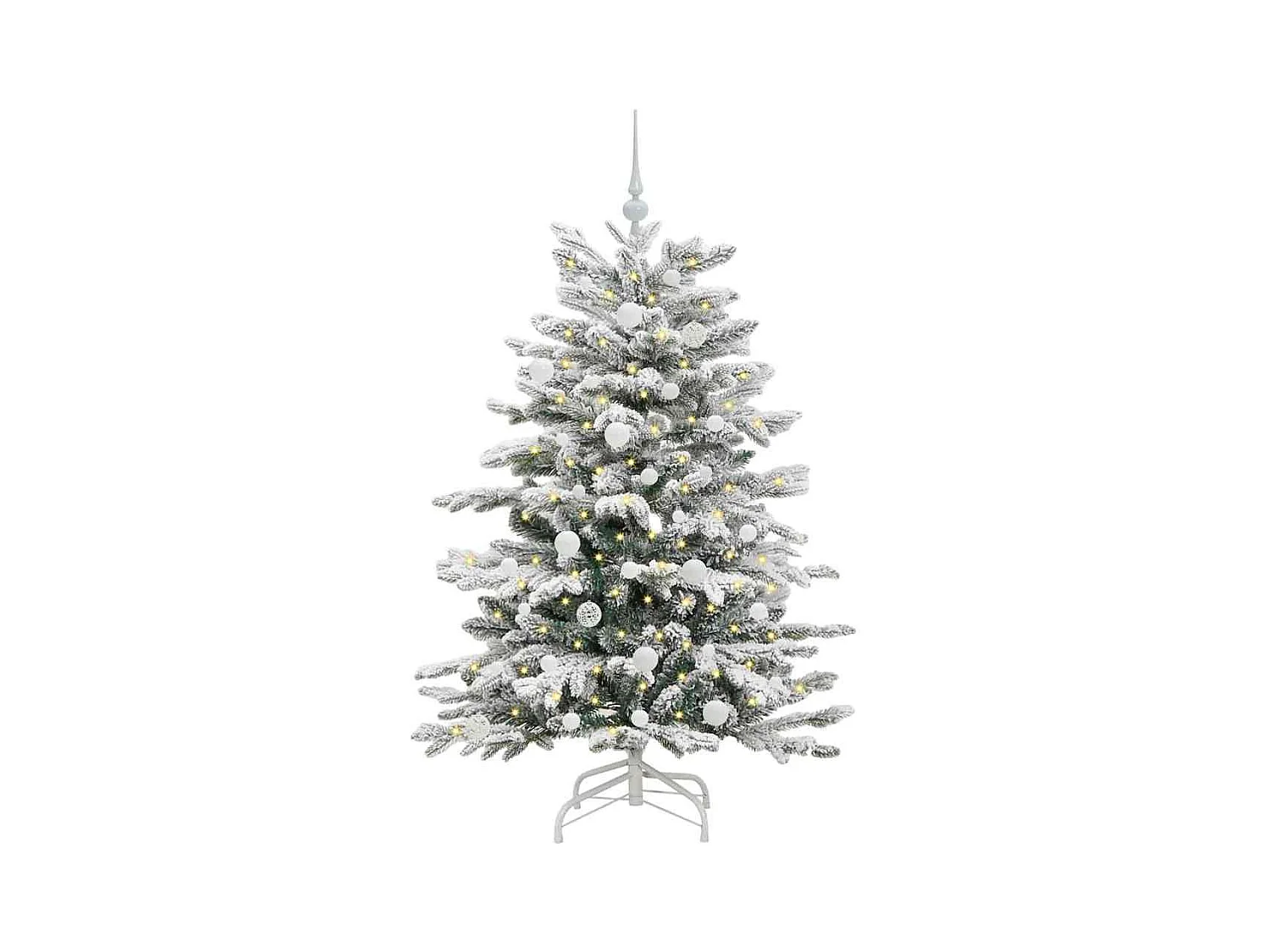 Sapin de Noël Artificiel à Branches Articulées Blanc 150 cm