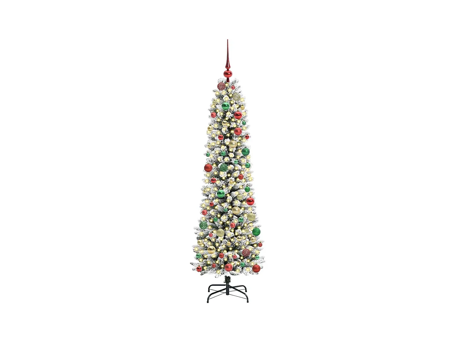 Sapin de Noël artificiel avec 300 LED Vert et blanc 180 cm