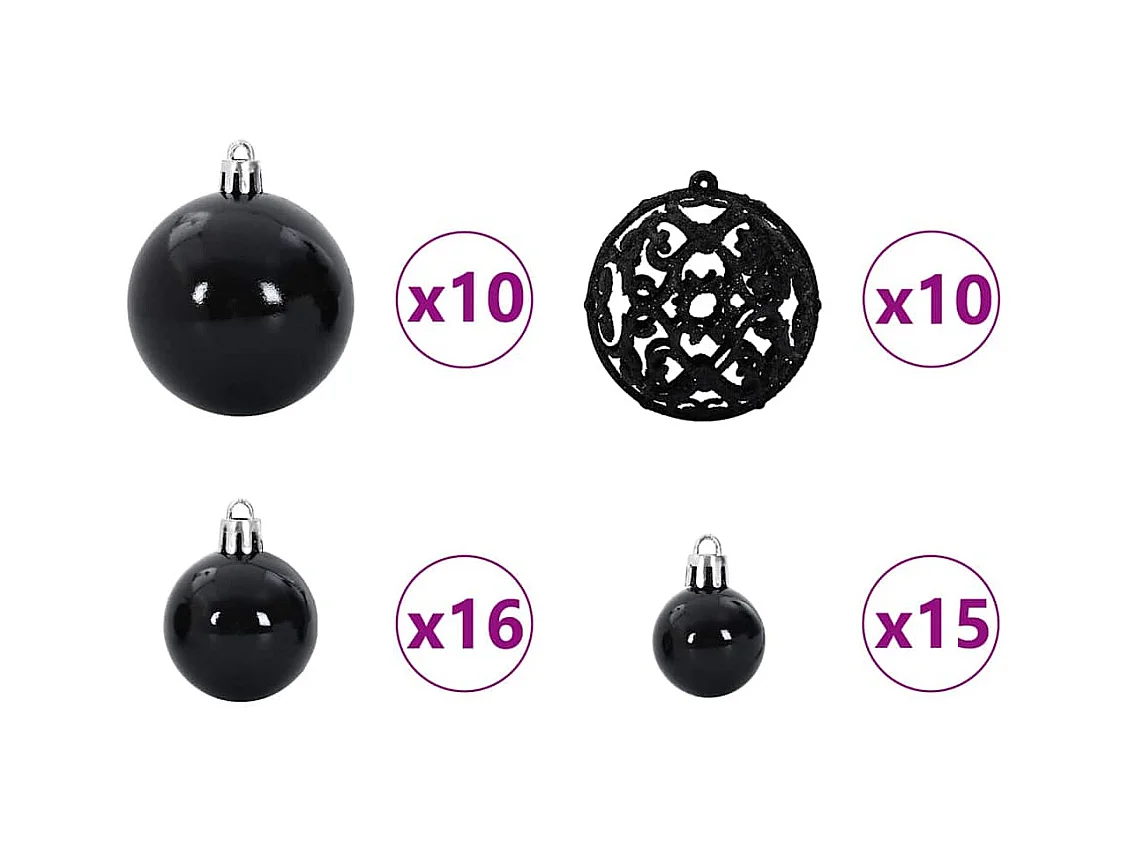 Sapin de Noël artificiel pré-éclairé Rose 210 cm PVC