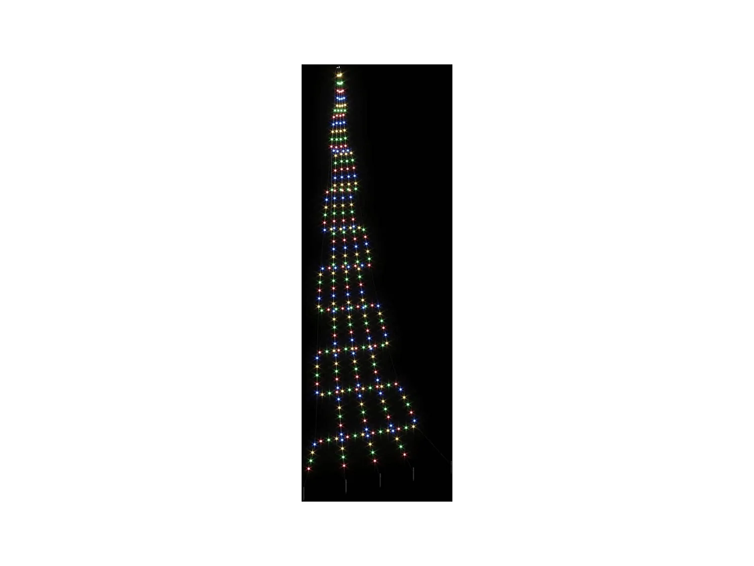 Arbre de Noël LED avec 276 LED Multicolore 511 cm Métal