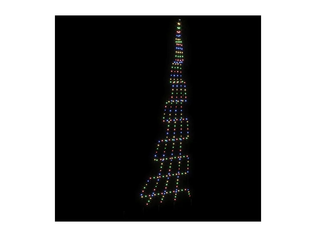 Arbre de Noël LED avec 276 LED Multicolore 511 cm Métal