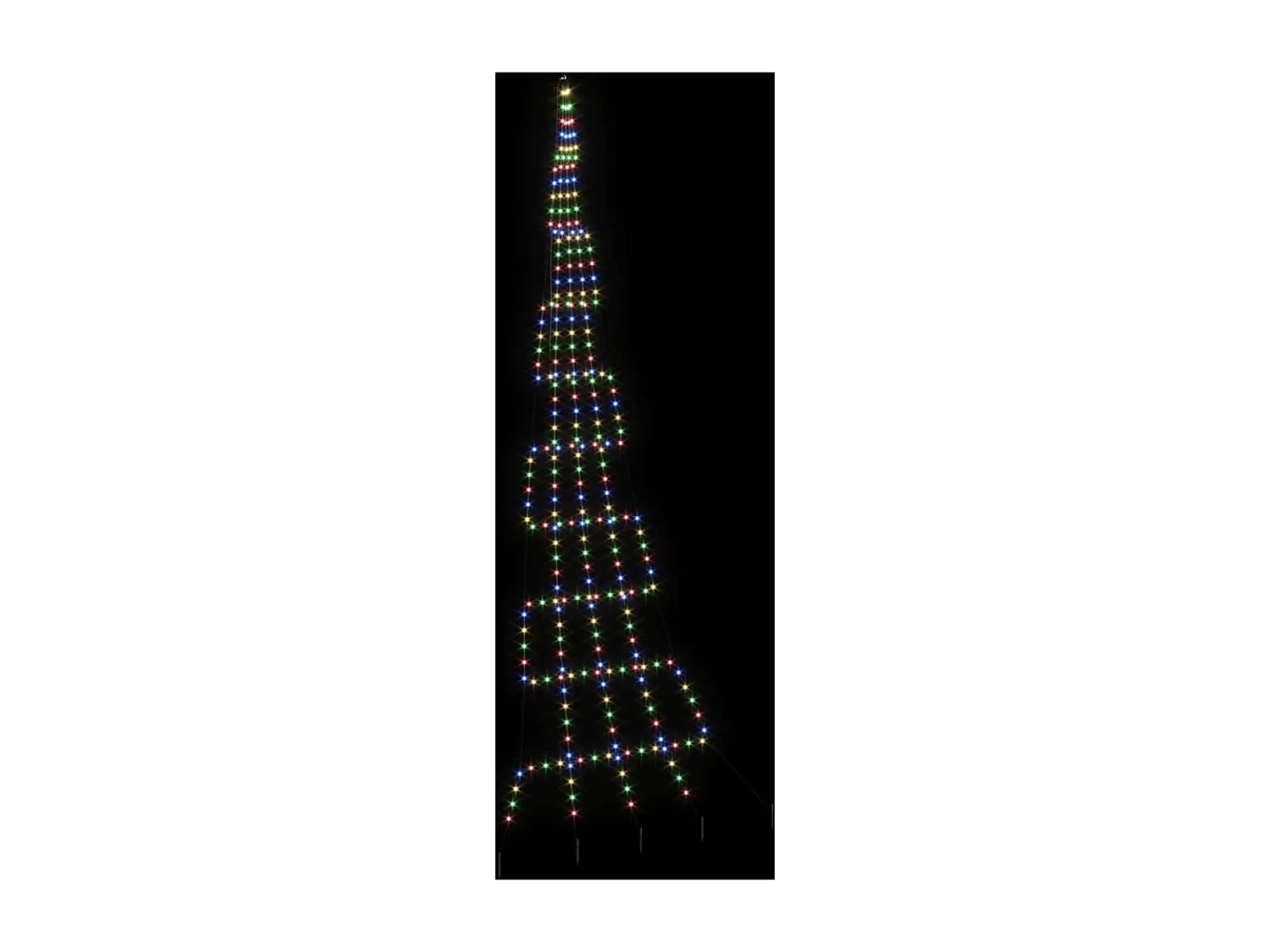 Arbre de Noël LED avec 276 LED Multicolore 511 cm Métal