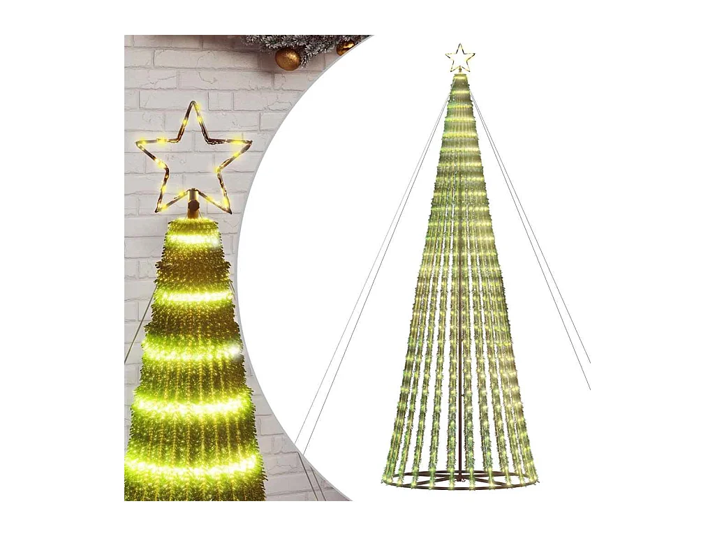 LED Árvore de Natal 1028 LEDs Branco Quente 403 cm