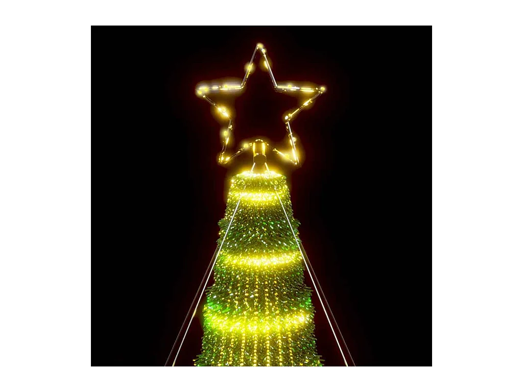 LED Árvore de Natal 1028 LEDs Branco Quente 403 cm