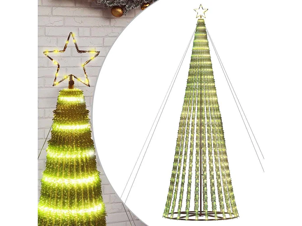 Sapin de Noël à LED 1028 LED blanc chaud 403 cm