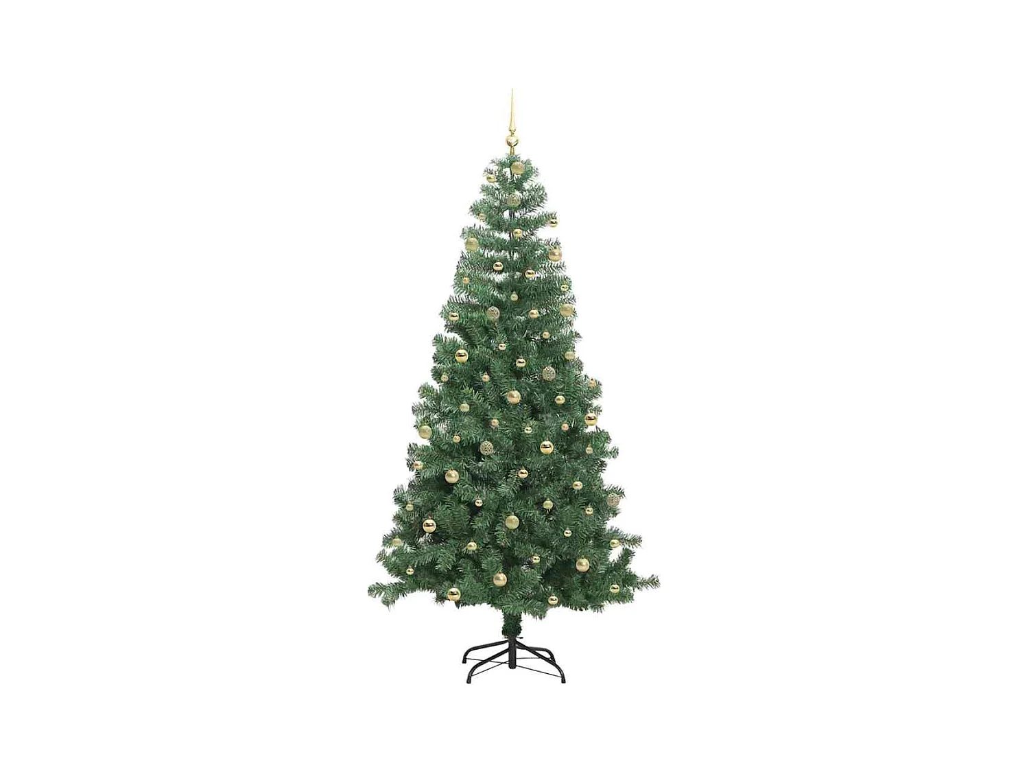 Sapin de Noël avec 300 LED avec support Vert 240 cm PVC