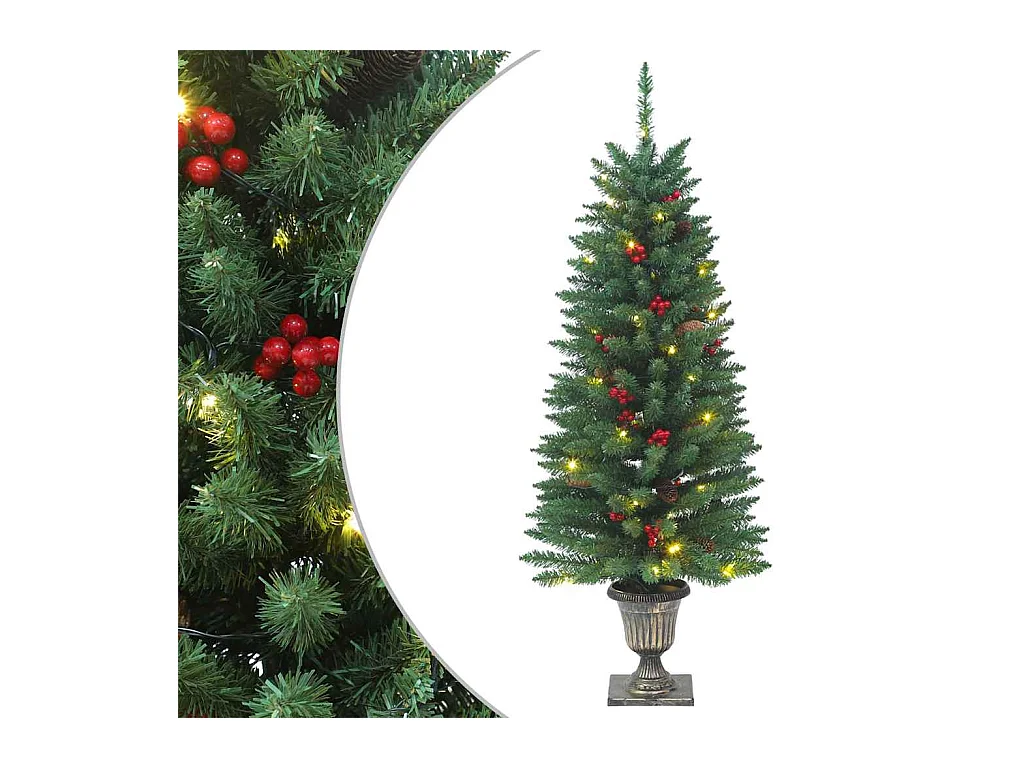 Sapins de Noël artificiels 2 pièces 100 LED vert 120 cm