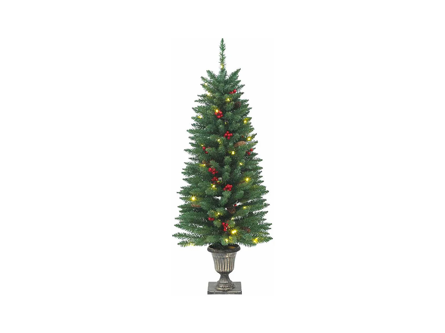 Sapins de Noël artificiels 2 pièces 100 LED vert 120 cm