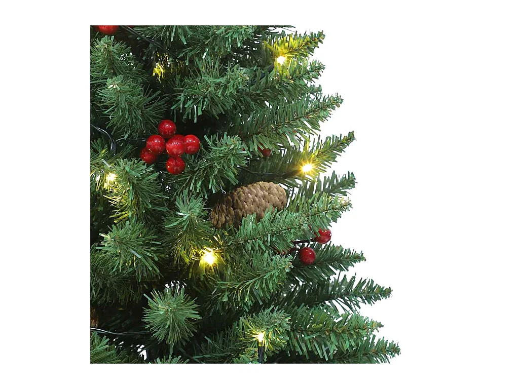 Sapins de Noël artificiels 2 pièces 100 LED vert 120 cm