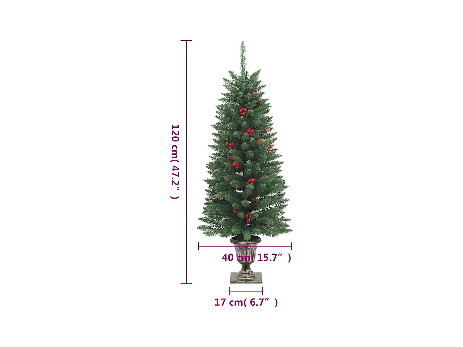 Sapins de Noël artificiels 2 pièces 100 LED vert 120 cm