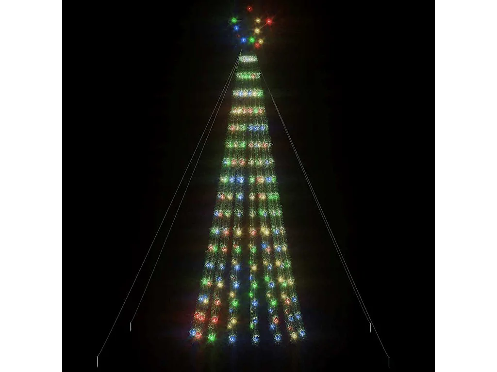 Sapin de Noël à LED 275 LED colorées 180 cm