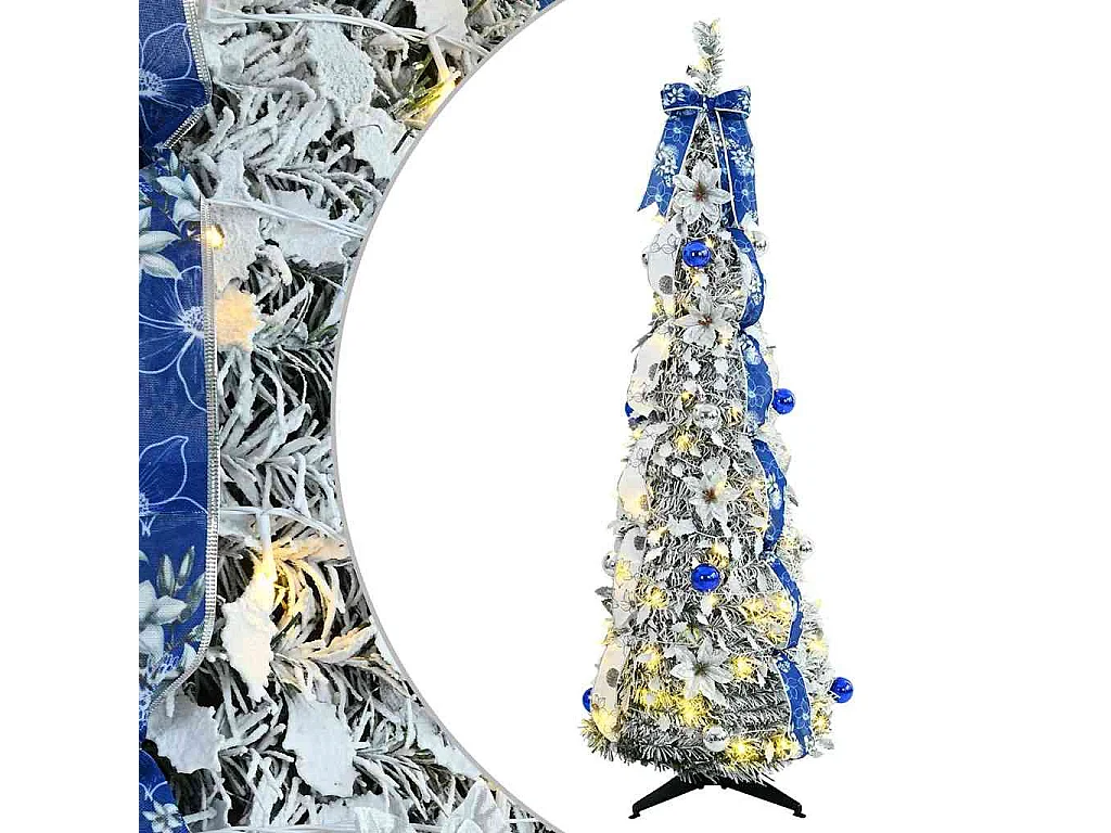 Kunstkerstboom met 100 LED met standaard Groen 150 cm PVC