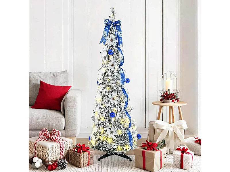 Kunstkerstboom met 100 LED met standaard Groen 150 cm PVC