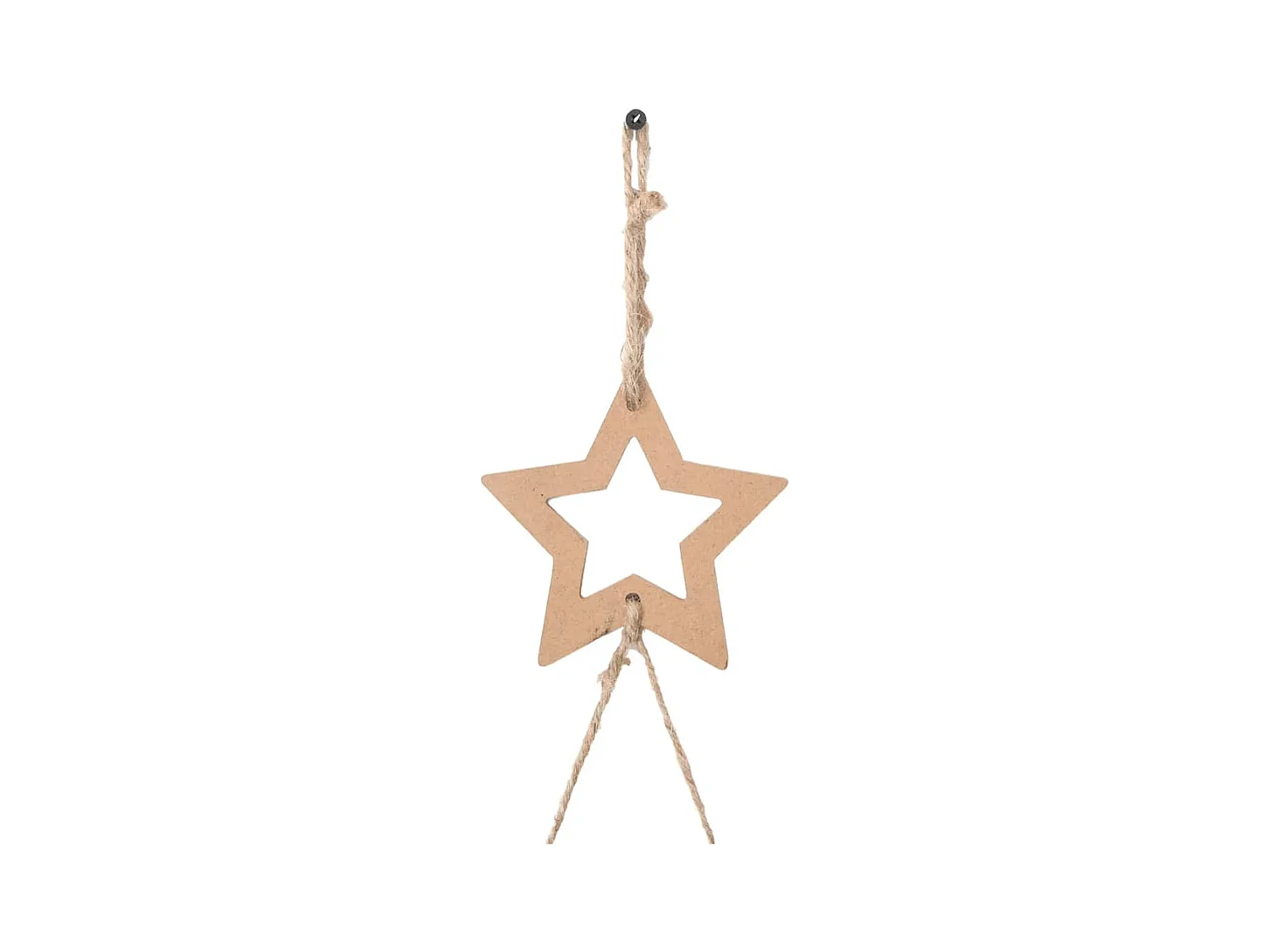 Árbol de Navidad colgante con estrellas en la parte superior, 2 unidades, 55 x 120 cm, rama natural,