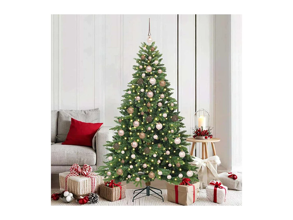 Kunstkerstboom met 300 LED met standaard Groen 180 cm PE en PVC