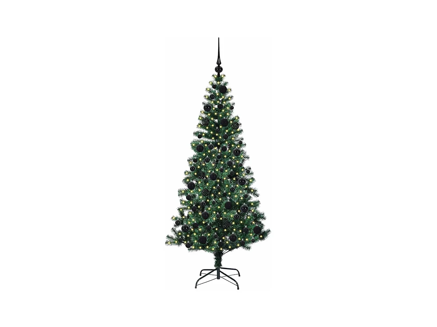 Árvore de Natal Artificial Pré-iluminada Verde 180 cm